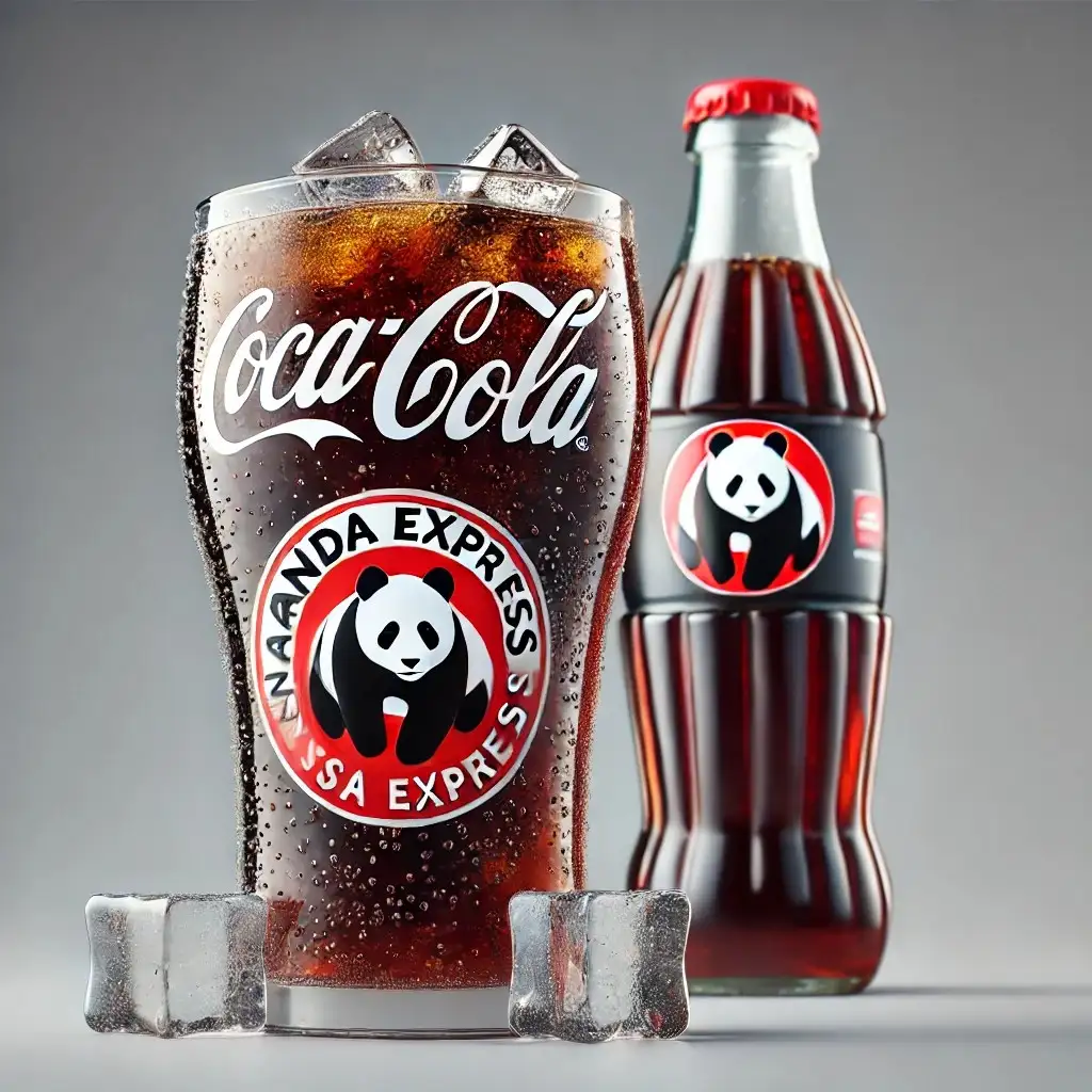 A creative design inspired by Coca-Cola featuring Panda Express branding 1024x1024
