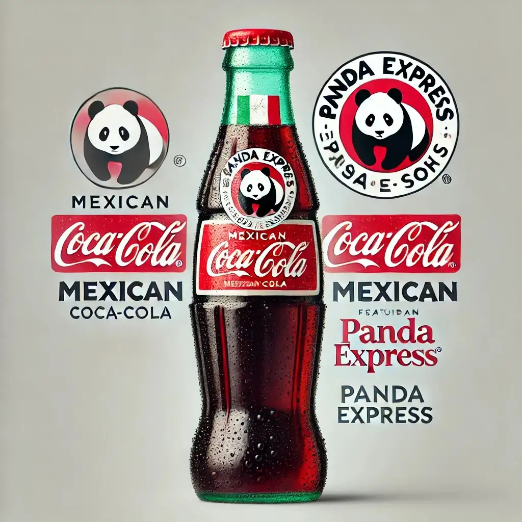 A creative design inspired by Mexican Coke featuring Panda Express branding 1024x1024
