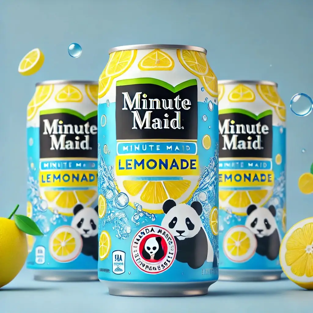 A creative design inspired by Minute Maid Lemonade featuring a Panda Express branding 1024x1024